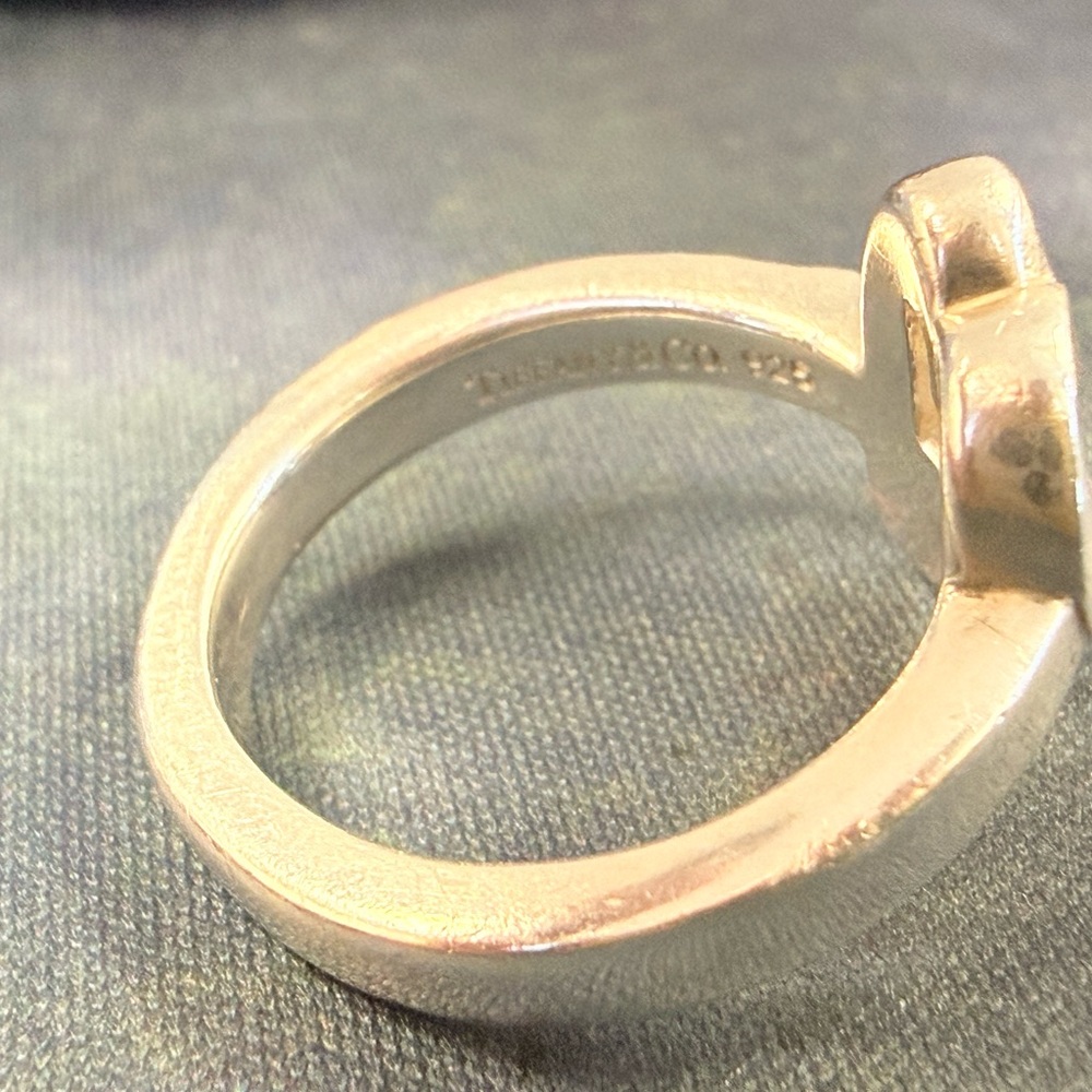 Tiffany & Co. Silver Heart Cutout Ring - Picture 2 of 6
